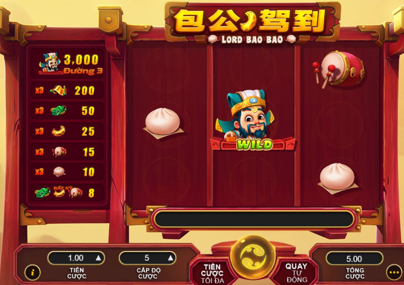Lord Bao Bao với 5 đường cược x5 chiến thắng